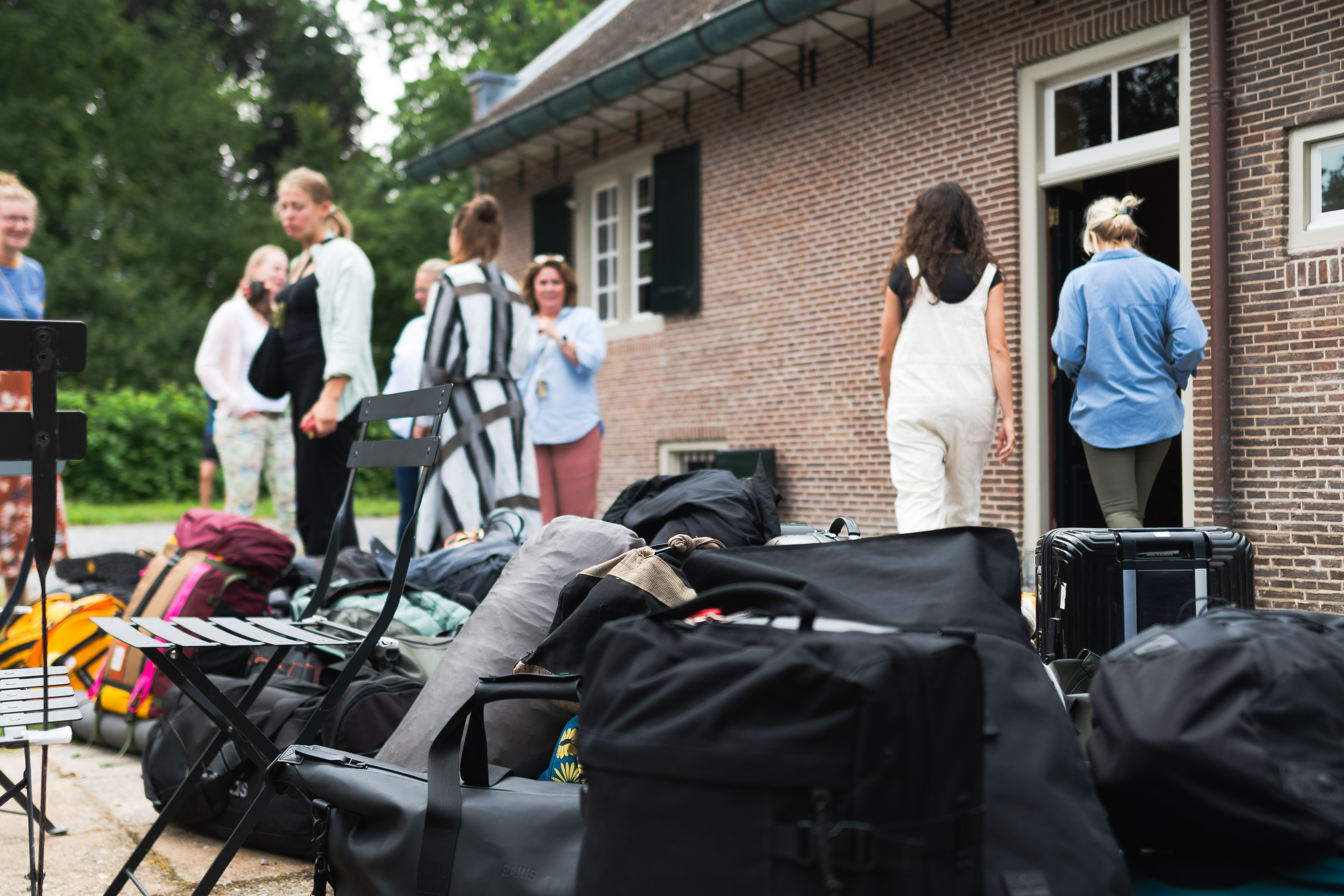 De groep klaar voor vertrek